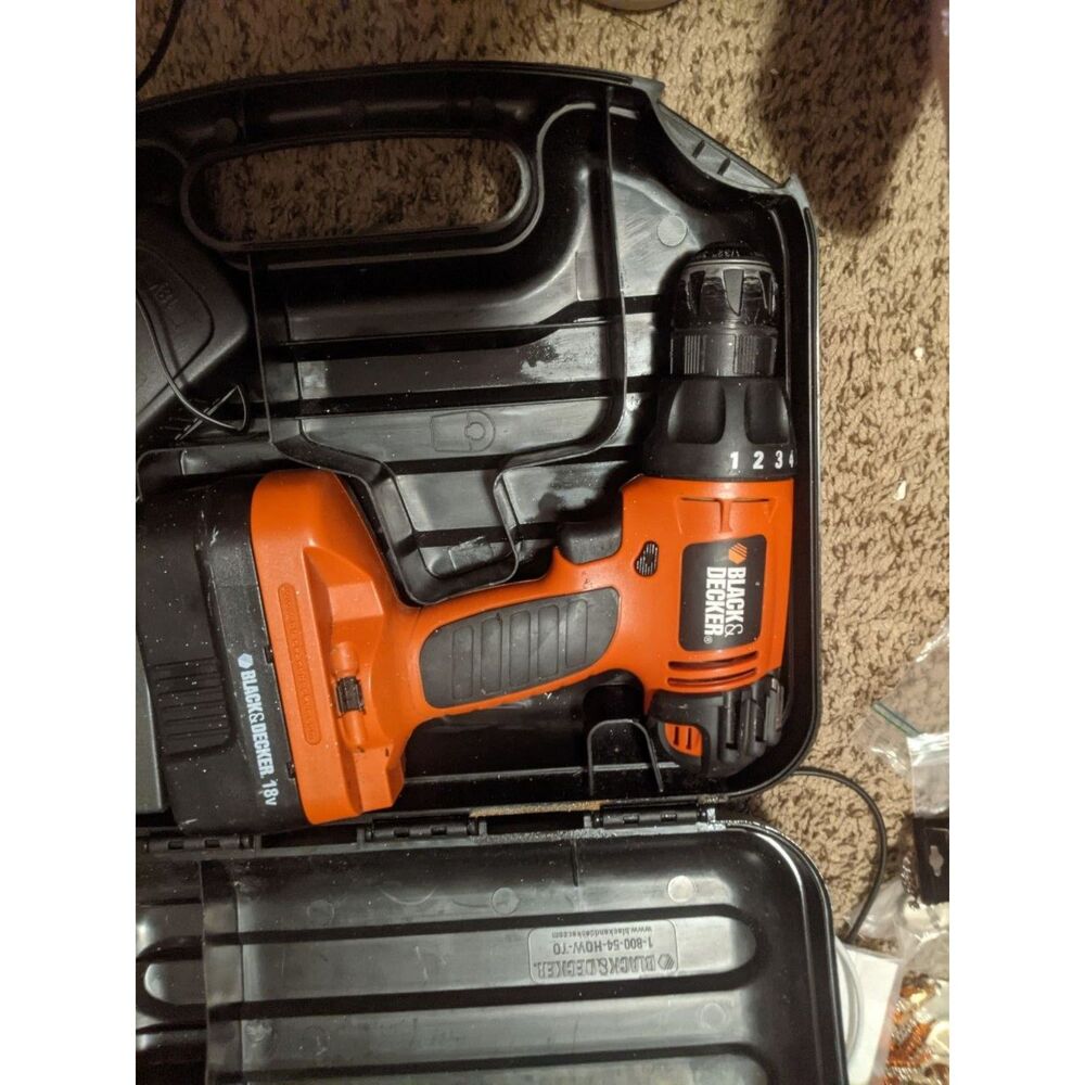 Black & Decker 18V Cordless Drill & Driver Kit with Hard Case